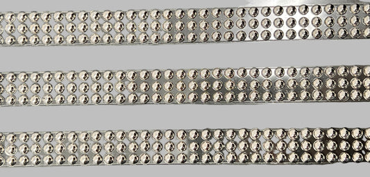 MICRO HALF-PEARL METAL STONE STICKER | SILVER