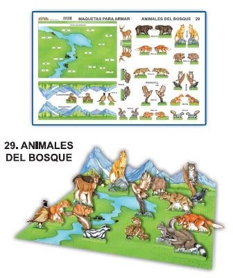 MAQUETA ANIMALES DEL BOSQU