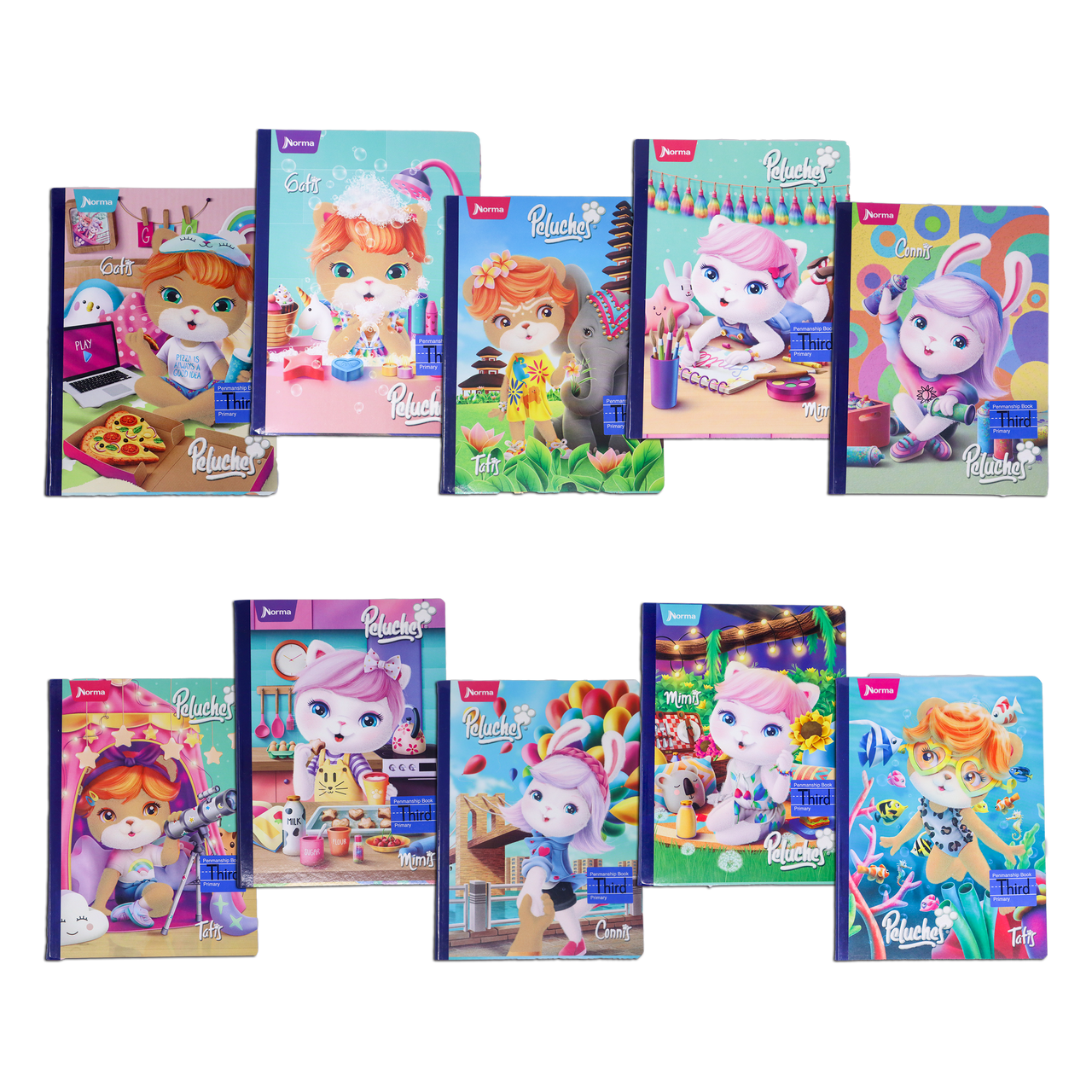LIBRETA PELUCHE GDE CALIGRAFIA THIRD 200 PG