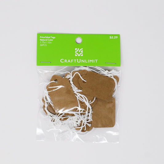 PRICE LABEL TAGS NATURAL COLOR 1.75X1.10IN