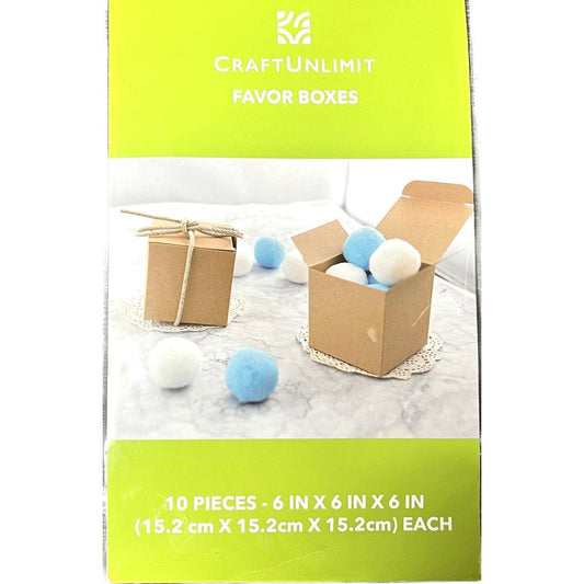 FAVOR BOXES 6 X 6 X 6 IN 10PCS