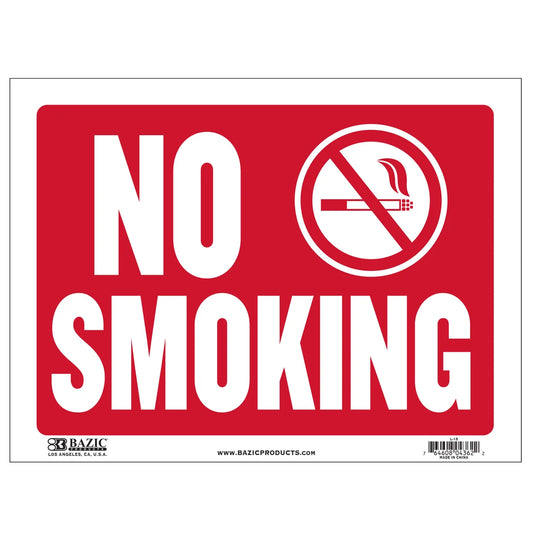 No Smoking Sign 12" X 16"