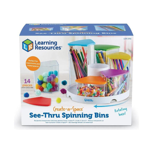 Create-a-Space™ See-Thru Spinning Bins