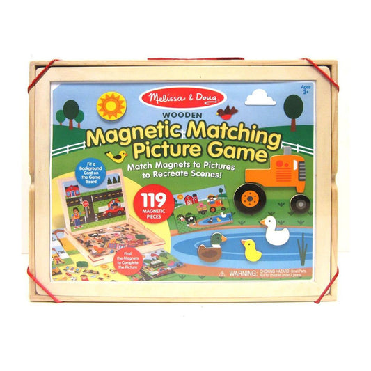 WOODEN MAGNETIC MATCHING PICTURE GAME