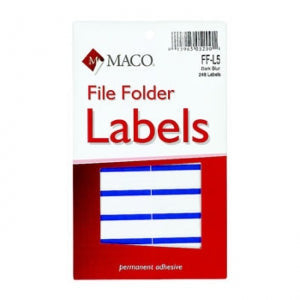 FILE FOLDER LABELS DK.BLUE 9/16" X 3-7/16" 248 PC