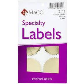 LABEL NOTARIAL 1-7/8" GOLD 42 PC