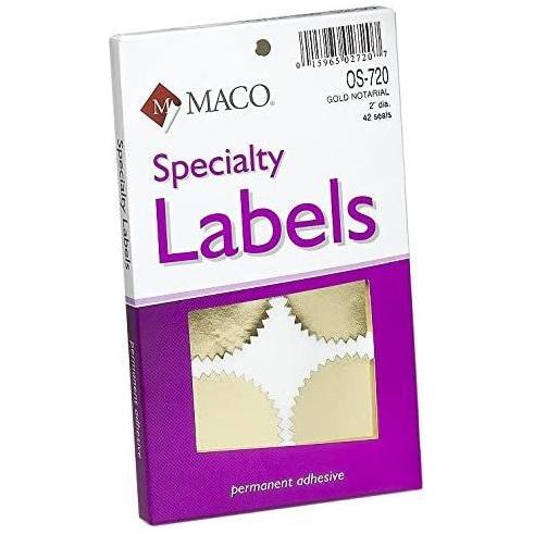 LABEL NOTARIAL 2" GOLD 42 PC