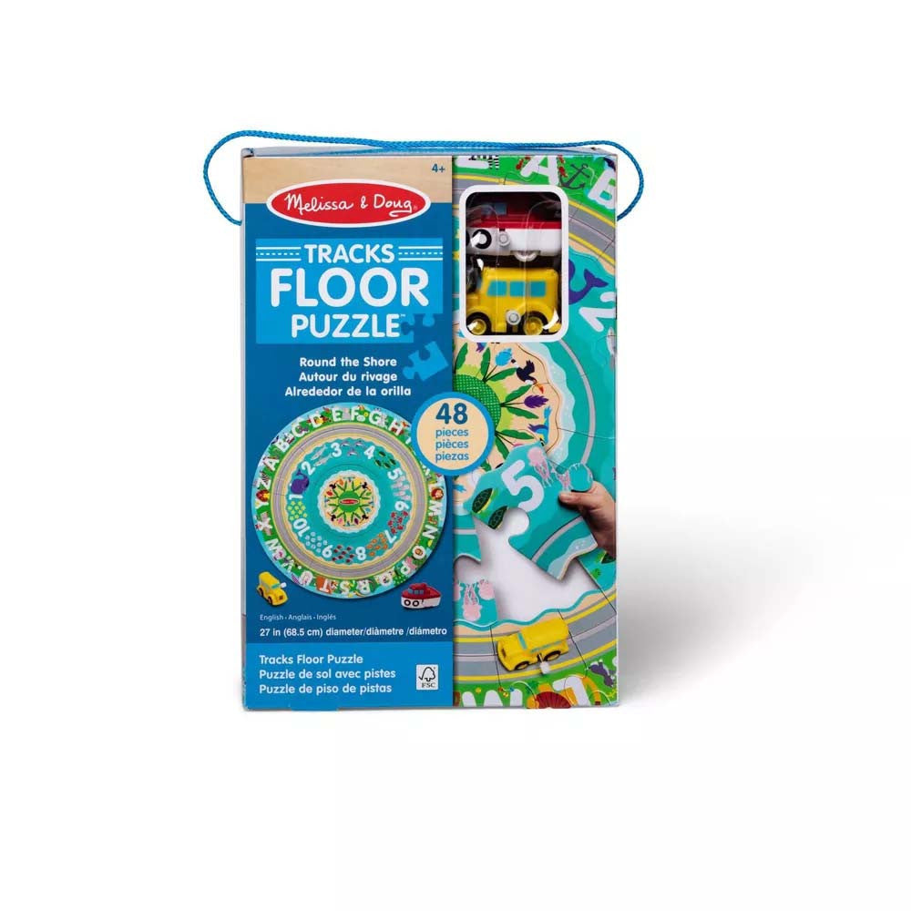 Round the Shore Tracks Floor Puzzle 48 Pieces - JA Riollano