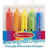 Learning Mat Crayons 5pcs