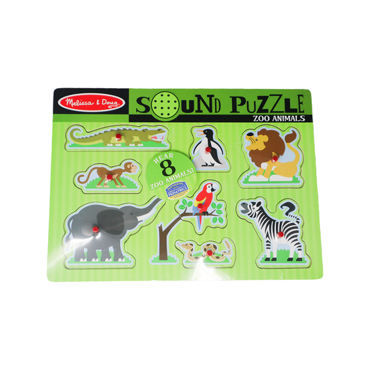 Zoo Animals Sound Puzzle - 8 Pieces