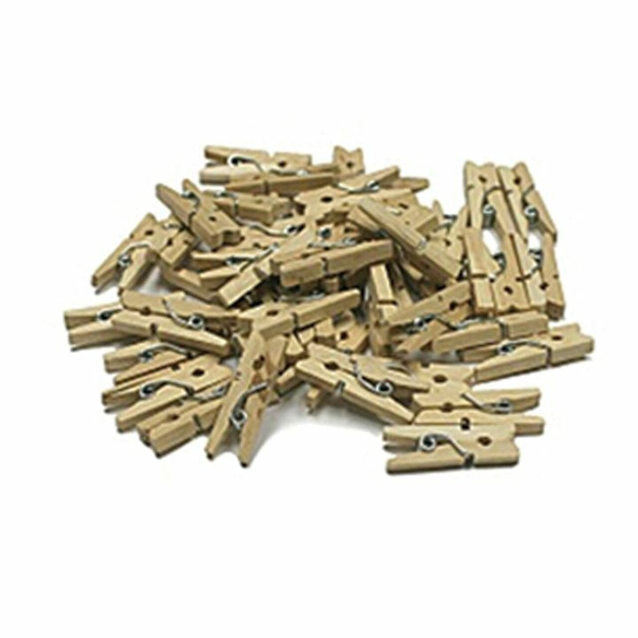 WOOD MINI CLOTHES PINS NATURAL 45PCS