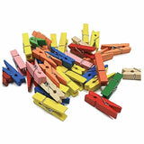 WOOD CLOTHES PINS ASST COLORS 35PCS