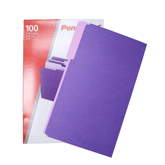 FOLDER INTERIOR LEGAL PURPLE BOX/100