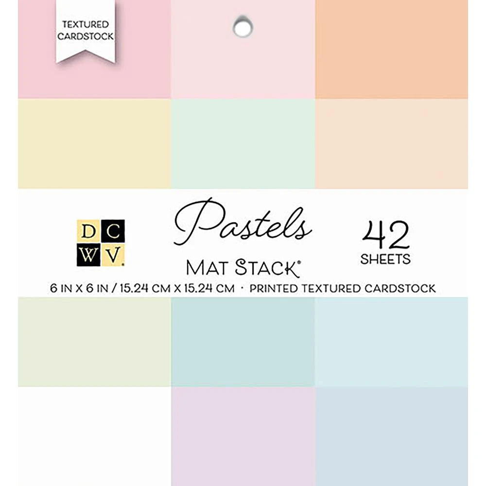 Pastels Textured Cardstock Paper Pad 6x6 - JA Riollano