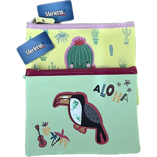 CARTUCHERA ESCOLAR CACTUS/TUCAN