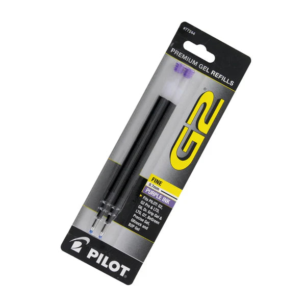 G2 Refills for Gel Ink Fine Point 0.7 mm Purple Ink Pkg. 2