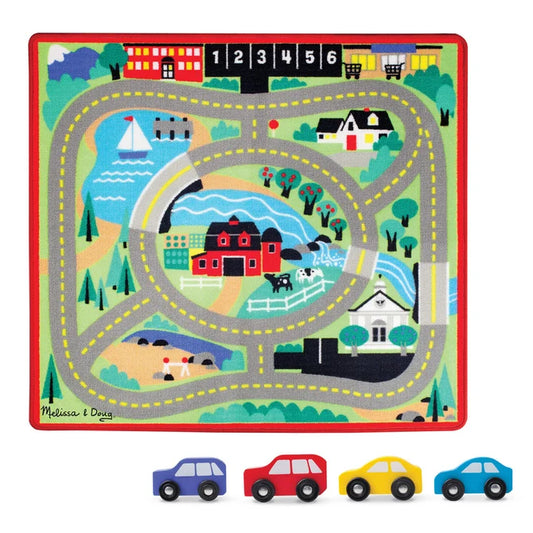 Round the Town Road Rug & Car