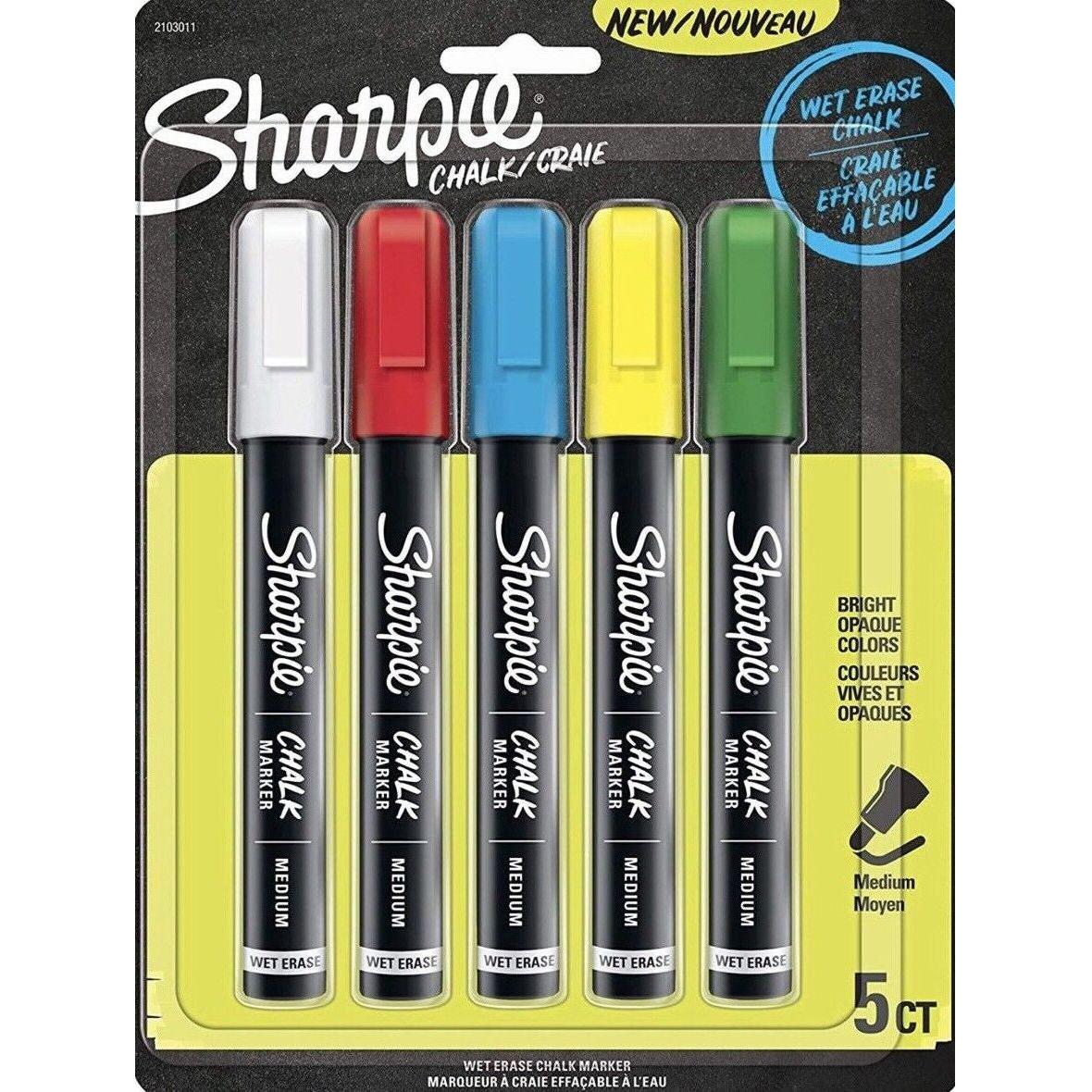 SHARPIE CHALK 5CT STANDARD CLRS