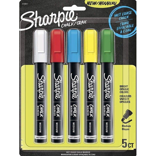 SHARPIE CHALK 5CT STANDARD CLRS