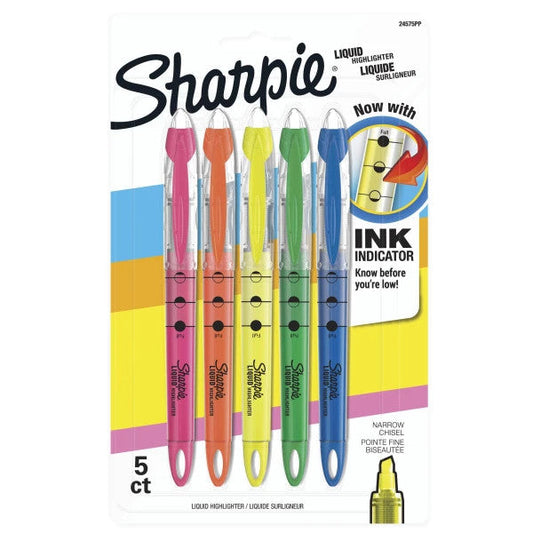 SHARPIE HIGHLIGHTER 5CT ASST