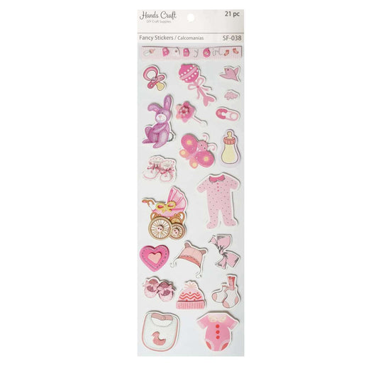 BABY SHOWER GIRL 3D STICKER