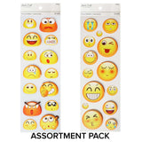 ASSORTED SMILEY 3D STICKER 14 PC