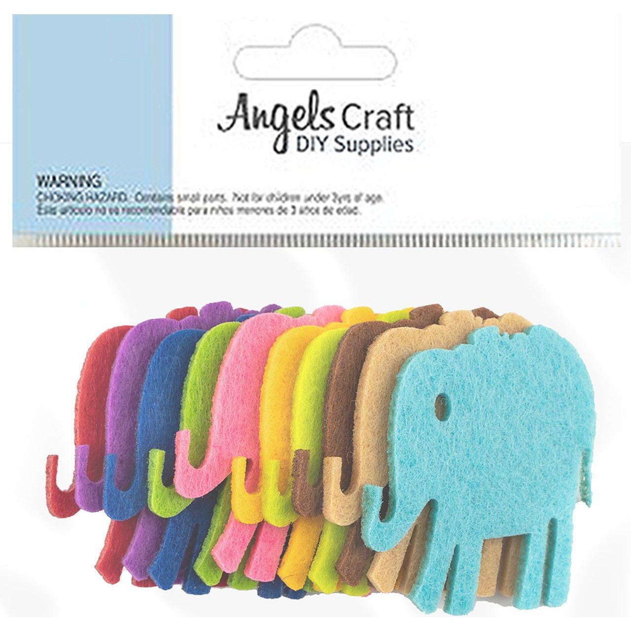 FELTIE FELT ELEPHAN SHAPE 9 PC