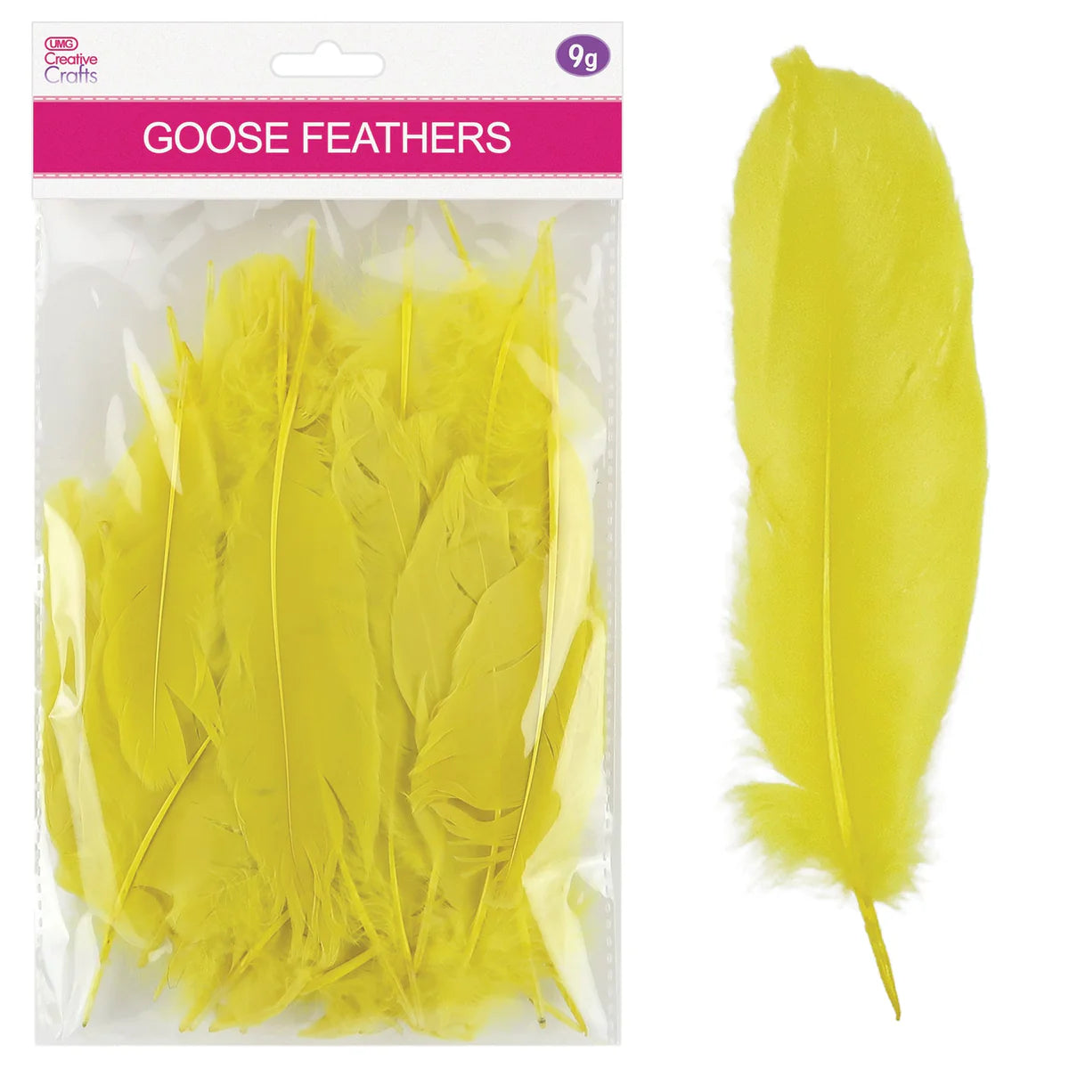 Goose Feathers | 5-7" | 9g | Yellow