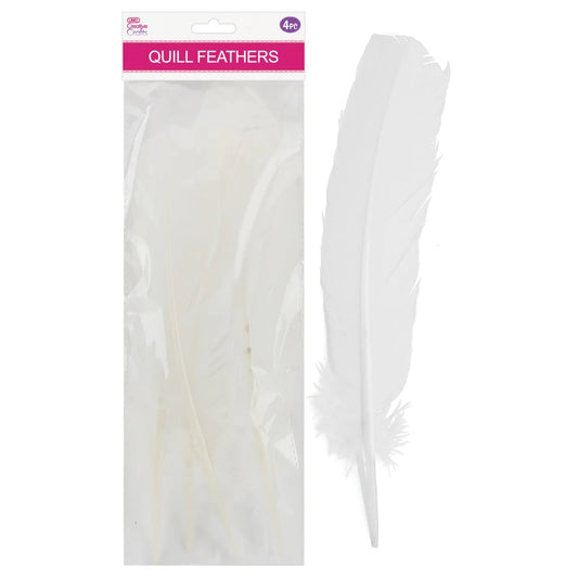 Quill Feather | 10-12" | 4pc | White