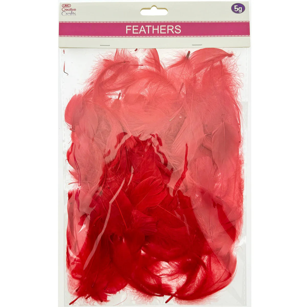 Craft Feathers | Red | 2-3in | 5-8cm | 5g