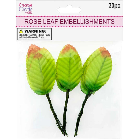 Leaf Rose Wired | 30pc