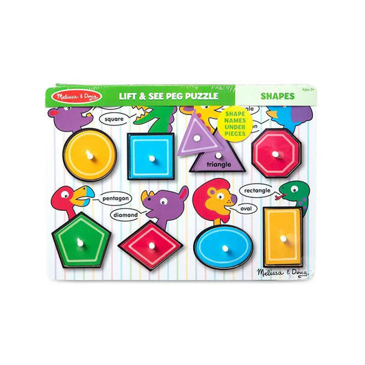 SHAPES PEG PUZZLE - 8 PIECES