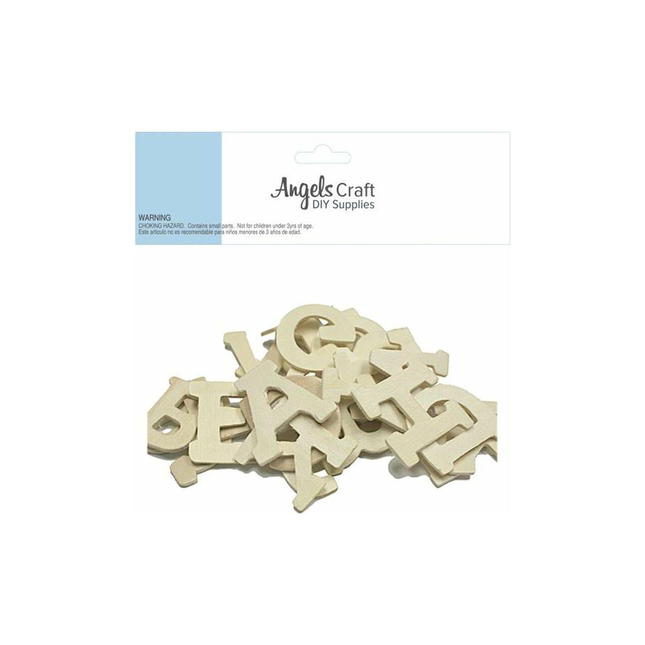 WOOD THIN LETTERNATURAL COLOR 26PCS