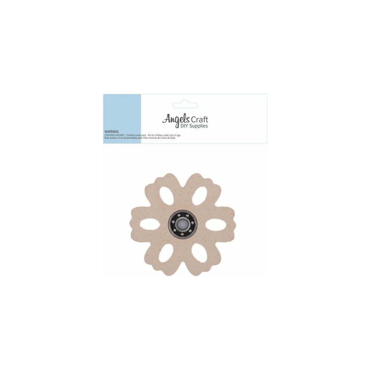 FLOWER WOOD SPINNER 3"