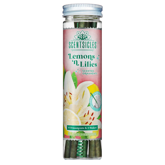 Scentscicles Scented Ornament Stick | Lemon’n Lilies | 6CT Bottle