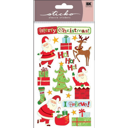 MERRY CHRISTAMAS SANTA STICKER