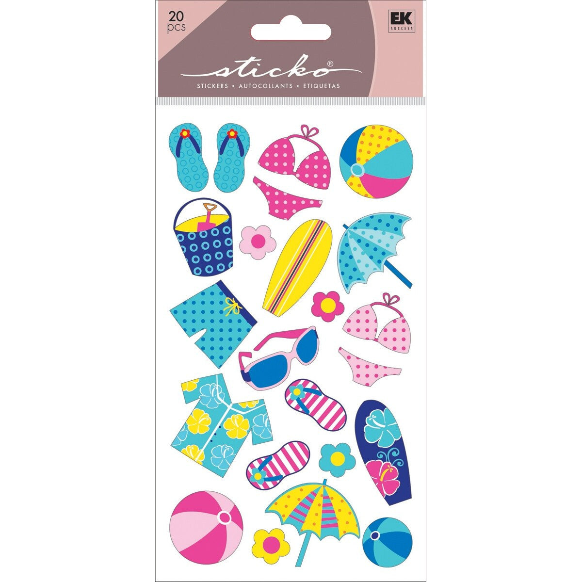 STICKERS POLKADOT BEACH 20PCS