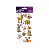 STICKER HOLIDAY ANIMAL 16PCS