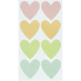 STICKER COLOR HEART LABEL 8PCS
