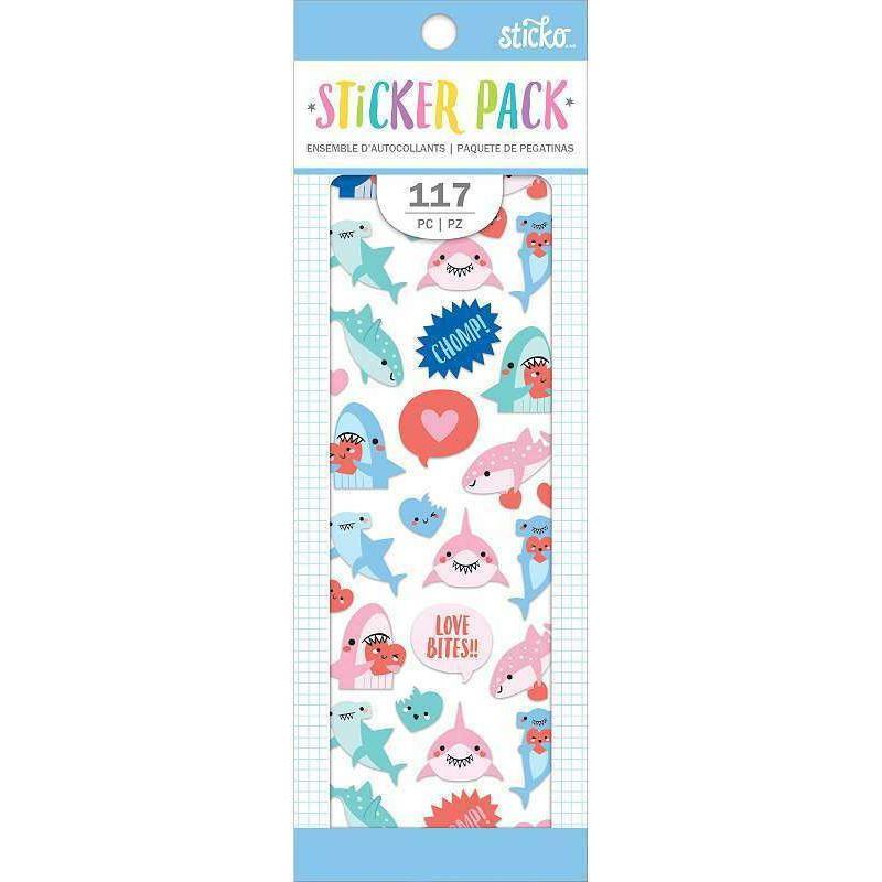 SHARK STICKER PACK 117PCS