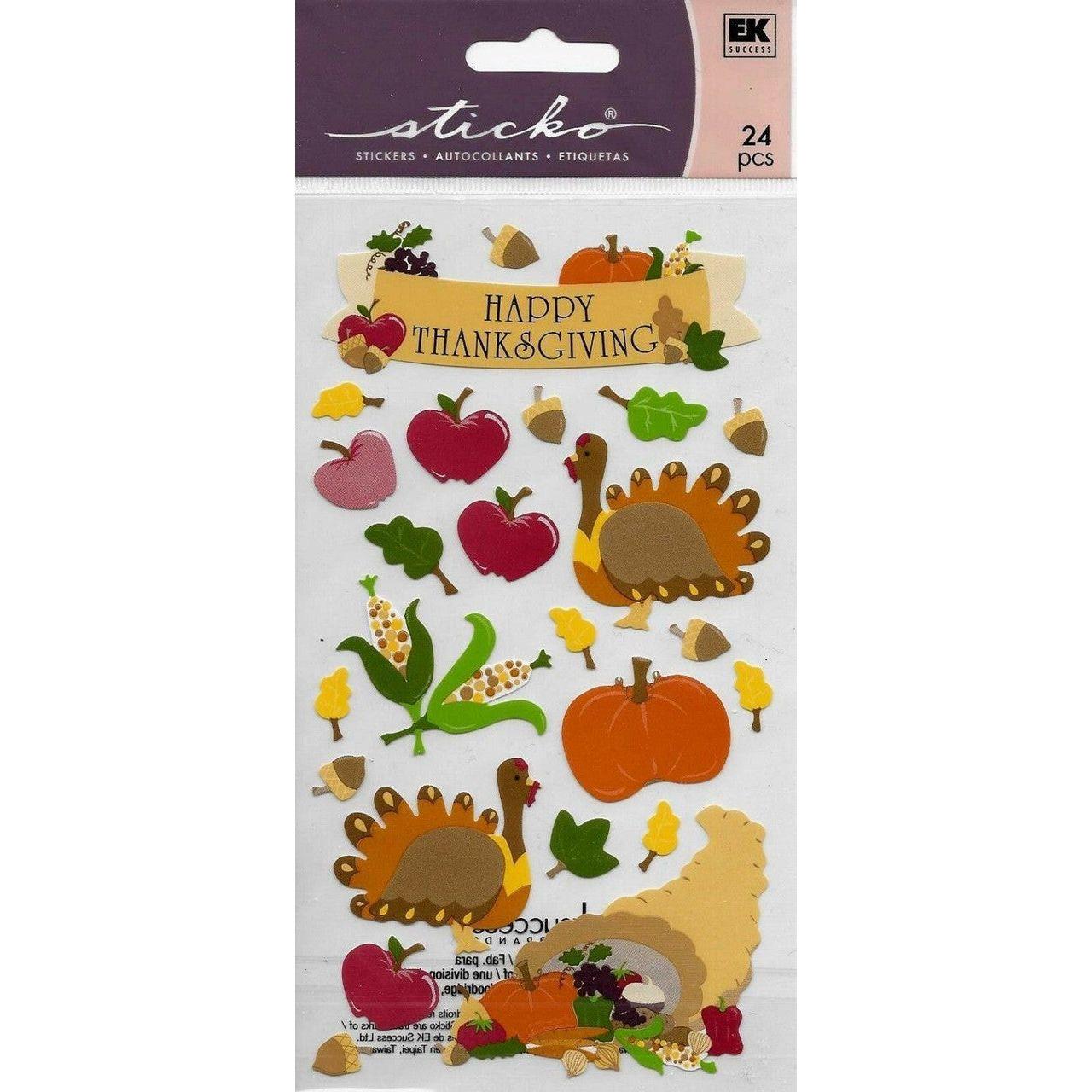 STICKERS THANKSGIVING 24PCS