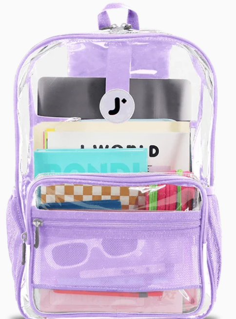 CLEAR TRANSPARENT TPU BACKPACK