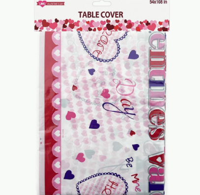 VALENTINE TABLE COVER 54"X108"