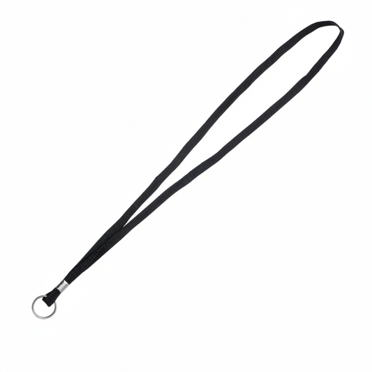 Lanyard w J-Hook 36" Black/Silver 24/pk