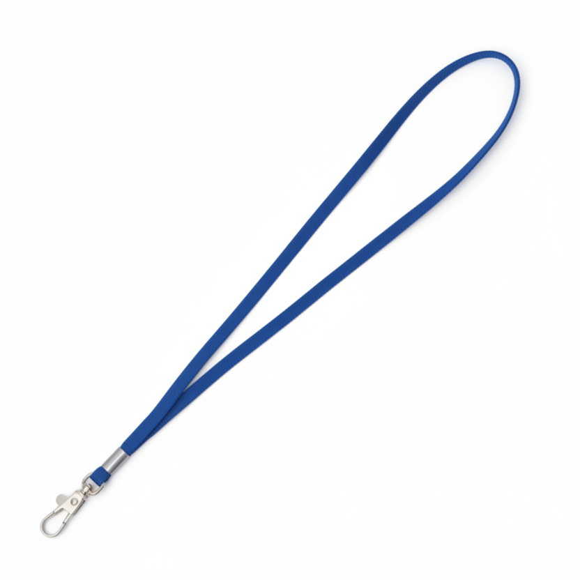 Lanyard w J-Hook 36" Blue/Silver