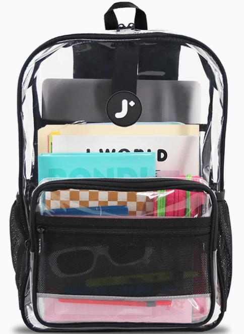 CLEAR TRANSPARENT TPU BACKPACK