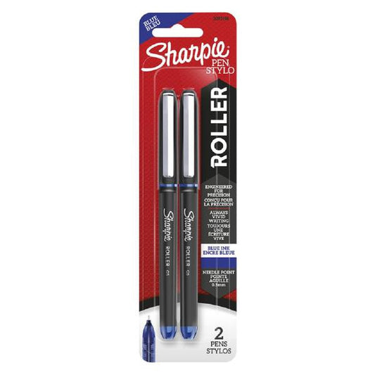 SHARPIE 0.5MM ROLLER 2CT BLUE