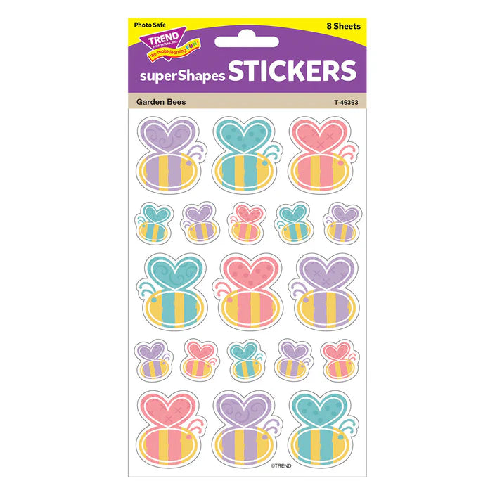 GARDEN BEES SUPERSHAPES STICKERS 152PK