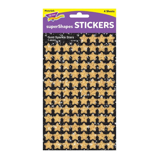 GOLD STARS SUPERSHAPES STICKERS 400