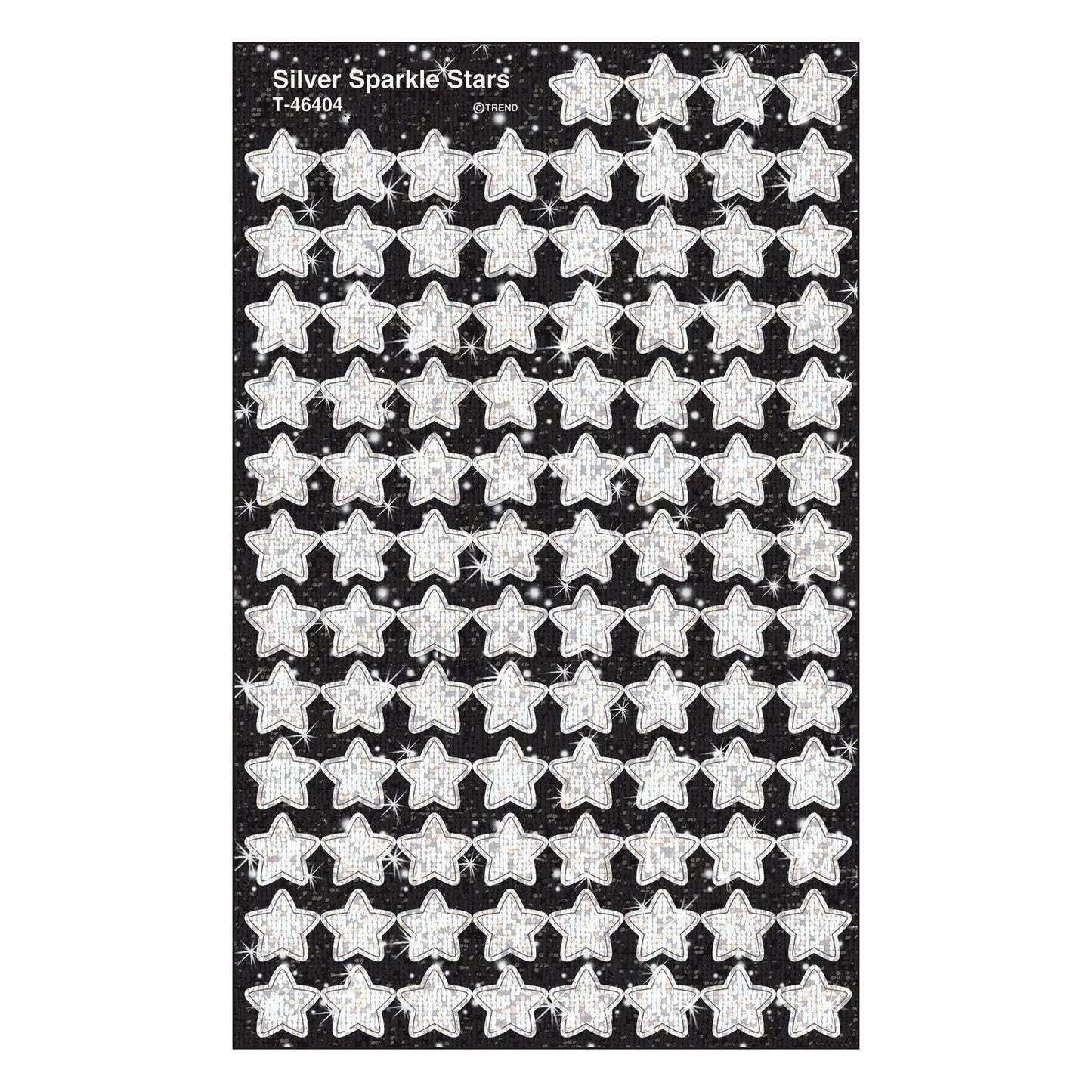 SILVER STARS SUPERSHAPES STICKERS 400PCS